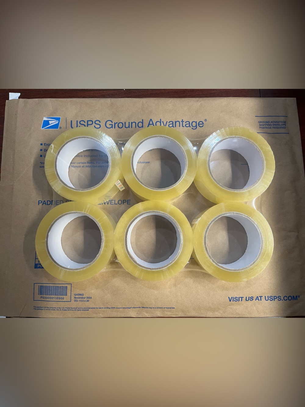 (6) Rolls of Clear Packing Tape 2 Inch x 110 Yards Shipping 330 Feet New SEALED
